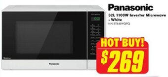 The Good Guys Panasonic 32L 1100W Inverter Microwave - White offer