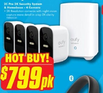 The Good Guys 2C Pro 2K Security System & Homebase - 4 Camera offer