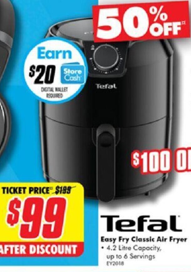 Tefal Easy Fry Classic Air Fryer offer at The Good Guys
