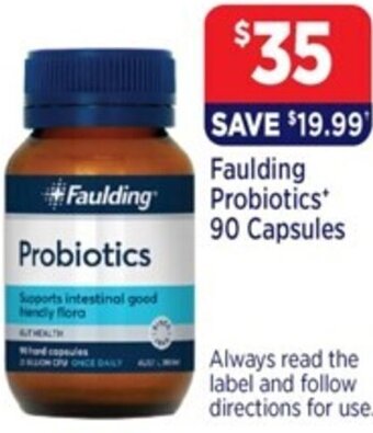 Star Discount Chemist Faulding Probiotics* 90 Capsules offer