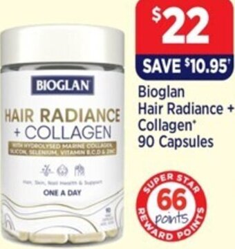 Star Discount Chemist Bioglan Hair Radiance + Collagen* 90 Capsules offer