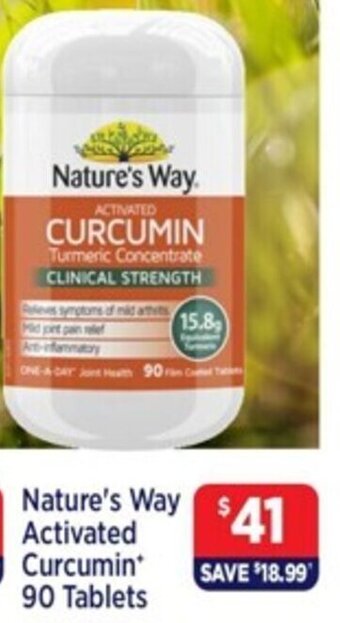 Star Discount Chemist Nature's Way Activated Curcumin 90 Tablets offer