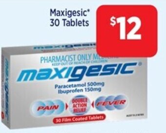 Star Discount Chemist Maxigesic* 30 Tablets offer