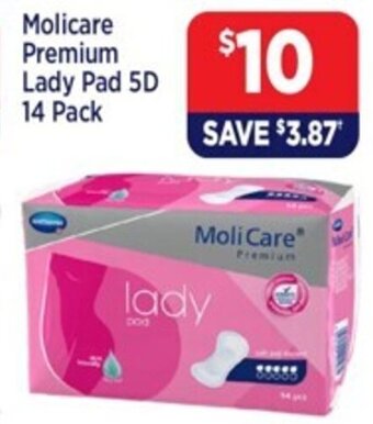 Star Discount Chemist Molicare Premium Lady Pad 5D 14 Pack offer