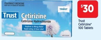 Star Discount Chemist Trust Cetirizine* 100 Tablets offer