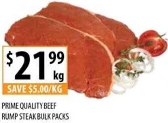 Supabarn PRIME QUALITY BEEF RUMP STEAK BULK PACKS offer