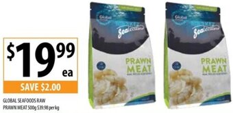 Supabarn GLOBAL SEAFOODS RAW PRAWN MEAT 500g offer