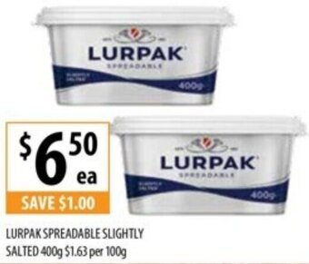 LURPAK SPREADABLE SLIGHTLY SALTED 400g