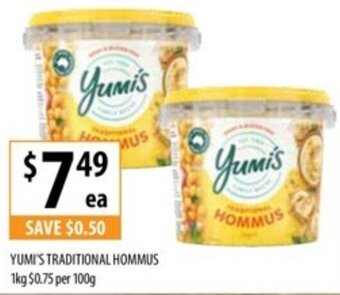 Supabarn YUMI'S TRADITIONAL HOMMUS 1kg offer