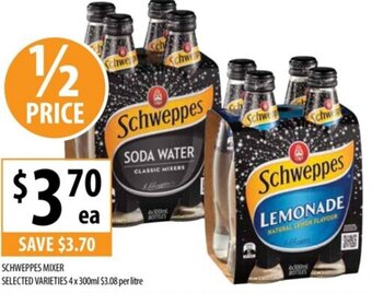 Supabarn SCHWEPPES MIXER SELECTED VARIETIES 4 x 300ml offer