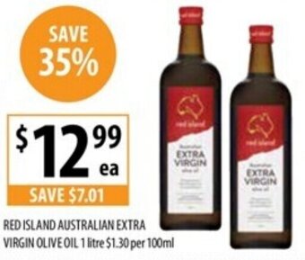 Supabarn RED ISLAND AUSTRALIAN EXTRA VIRGIN OLIVE OIL 1 litre offer