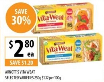 ARNOTT'S VITA WEAT SELECTED VARIETIES 250g