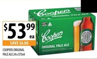 Supabarn COOPERS ORIGINAL PALE ALE 24x375ml offer