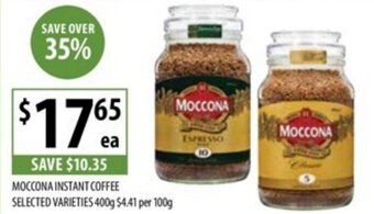 Supabarn MOCCONA INSTANT COFFEE SELECTED VARIETIES 400g offer
