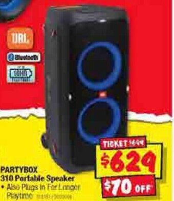 JB Hi-Fi PARTYBOX 310 Portable Speaker offer