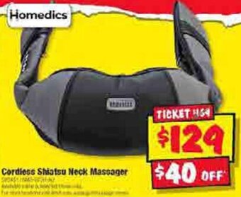 JB Hi-Fi Cordless Shiatsu Neck Massager offer
