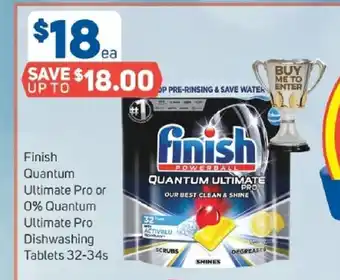 Foodland Finish Quantum Ultimate Pro or 0% Quantum Ultimate Pro Dishwashing Tablets 32-43s offer