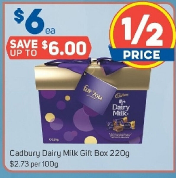 Cadbury Dairy Milk Gift Box 100g offer at Foodland