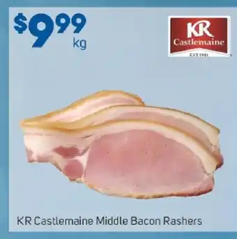 Foodland KR Castlemaine Middle Bacon Rashers 1kg offer