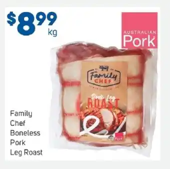 Foodland Family Chef Boneless Pork Leg Roast 1kg offer