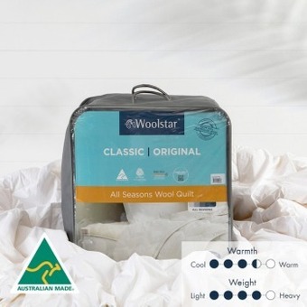 Pillow Talk Classic 300gsm australian wool quilt by woolstar offer