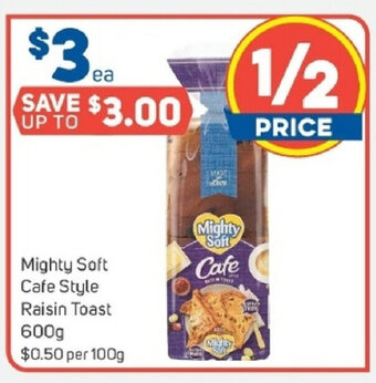 Foodland Mighty Soft Cafe Style Raisin Toast 600 g offer