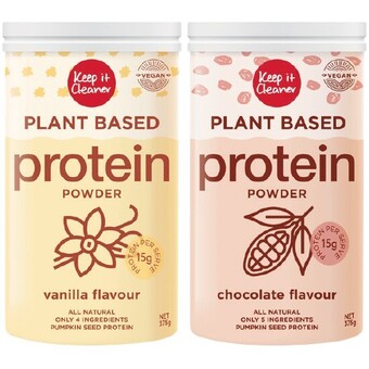 Woolworths Keep it cleaner plant based protein powder 375g~ offer