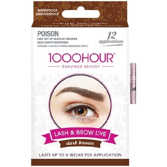 1000 hour eyelashes & brow dye kit dark brown