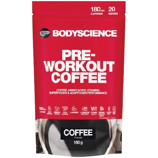 Bsc body science preworkout coffee 150g offer at Woolworths