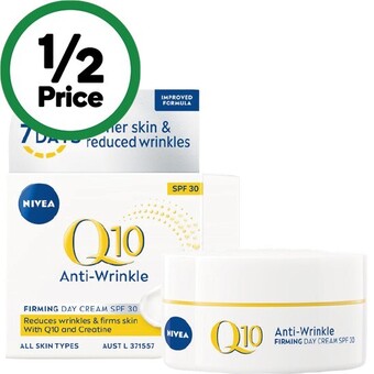Woolworths Nivea q10 anti-wrinkle day cream moisturiser spf30 50ml~ offer
