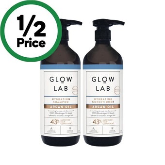 Woolworths Glow lab shampoo or conditioner 600ml offer