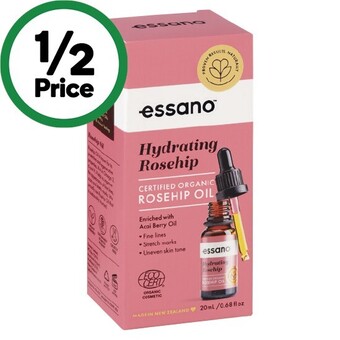 Woolworths Essano certified organic rosehip oil 20ml offer