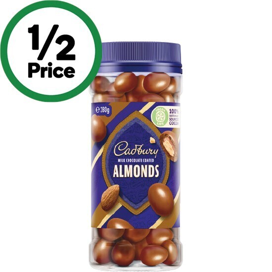 Cadbury chocolate coated nut varieties 190340g offer at Woolworths