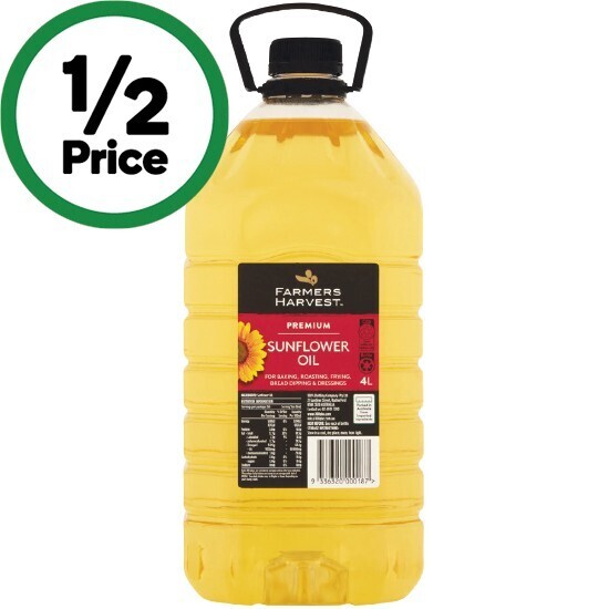 Farmers harvest sunflower oil 4 litres offer at Woolworths