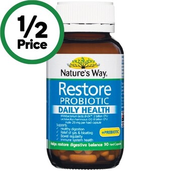 Woolworths Nature's way restore probiotic capsules pk 90* offer