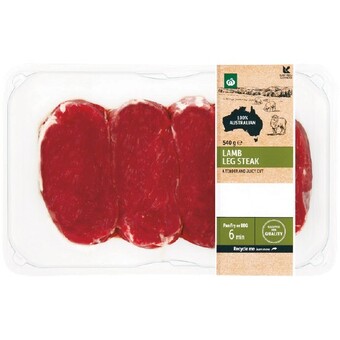 Woolworths Woolworths lamb leg steak 540g offer