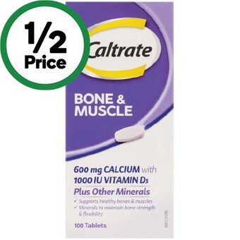 Caltrate 1000 iu bone & muscle health tablets pk 100*