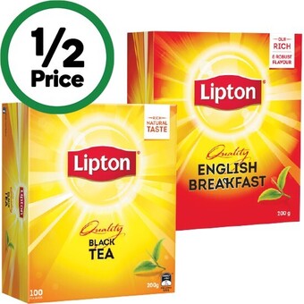 Woolworths Lipton tea bags pk 100 offer