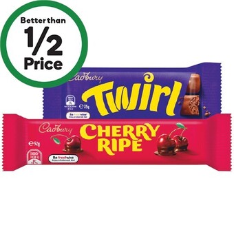 Woolworths Cadbury medium bars 30-60g offer
