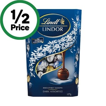 Woolworths Lindor dark assorted cornet 327g offer