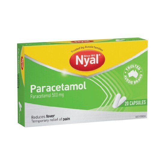 Nyal paracetamol capsules pk 20† offer at Woolworths