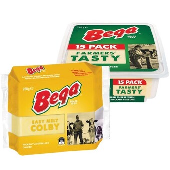 Woolworths Bega block, grated or sliced cheese 250-300g – from the fridge offer