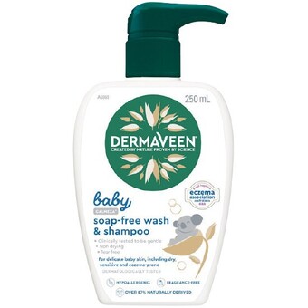 Woolworths Dermaveen soap free wash & shampoo 250ml offer