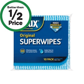 Woolworths Chux original superwipes pk 10 offer