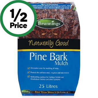 Woolworths Brunnings pine bark or potting mix 25 litre offer