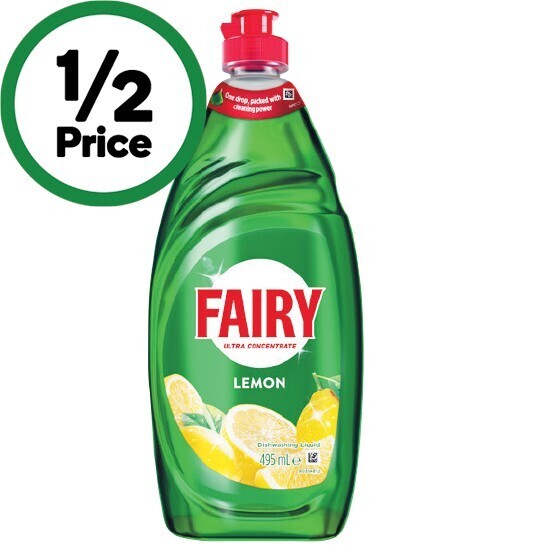 Fairy dishwashing liquid 495ml or antibacterial dishwashing liquid