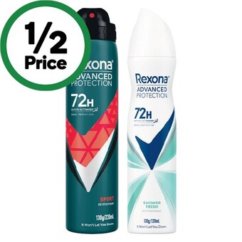 Woolworths Rexona advanced anti-perspirant deodorant 220ml offer
