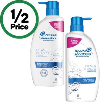 Woolworths Head & shoulders shampoo or conditioner 850ml offer