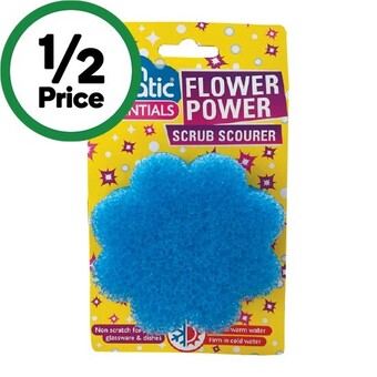 Woolworths Dishmatic essentials flower power scrub scourer pk 1 offer