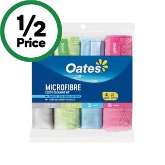 Woolworths Oates microfibre cloth pk 4 offer